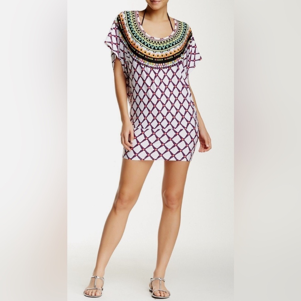 Trina Turk Kon Tiki Cover Up Tunic Dress - Size XS